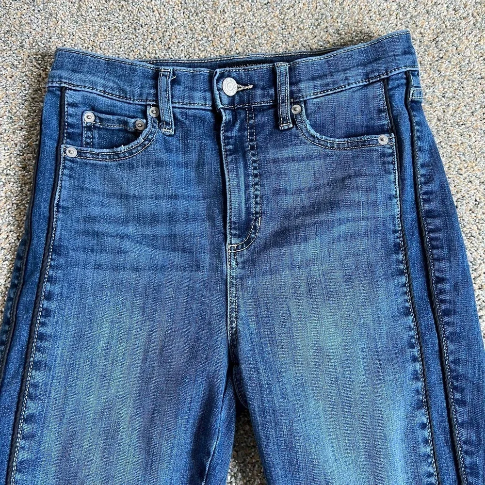 BANANA Republic Factory Curvy High Rise Skinny Jeans Side Stripe Women's 27/4 - Picture 3 of 7